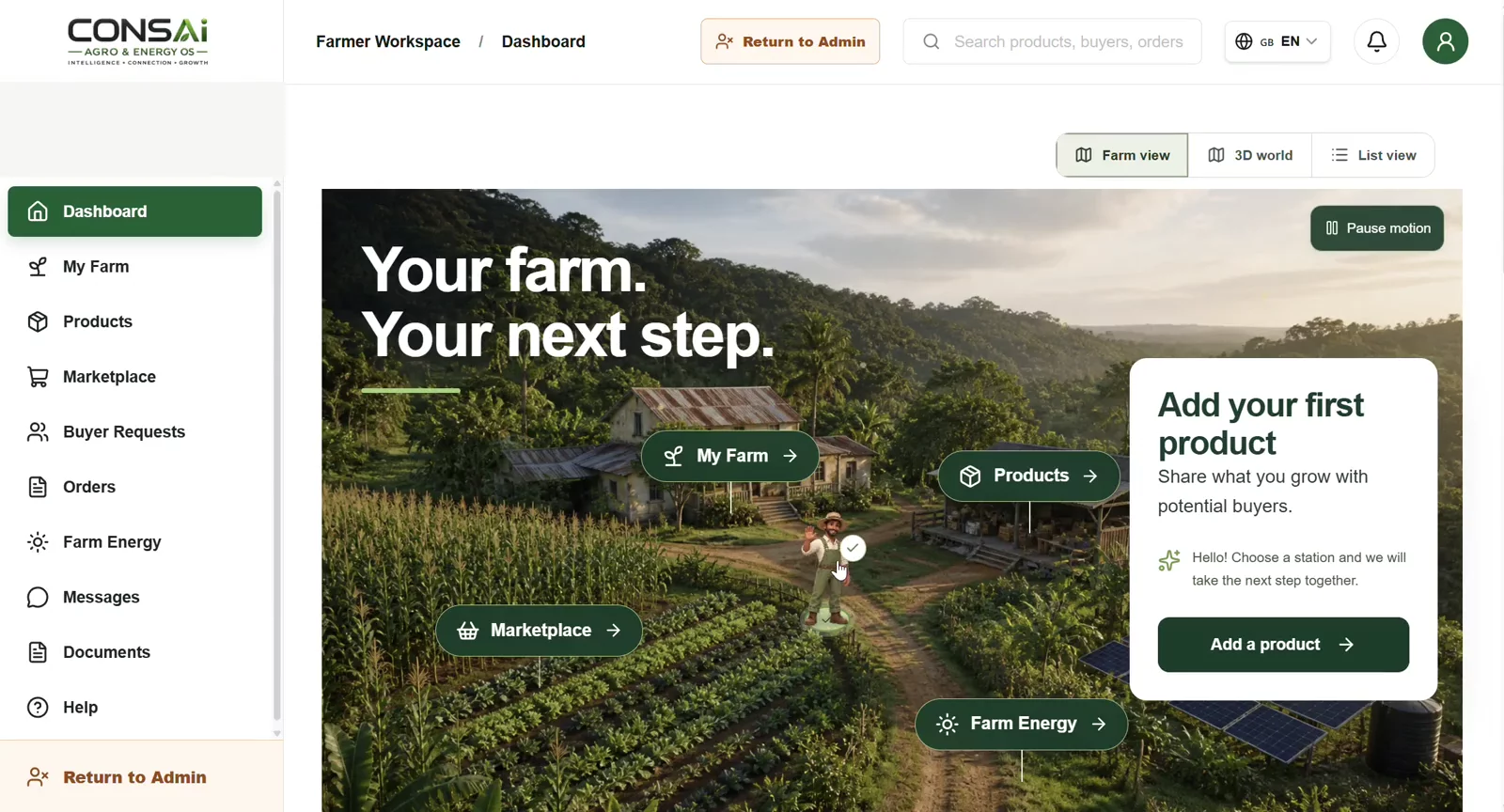 Meet the new CONSAI AgroOS Farmer Dashboard