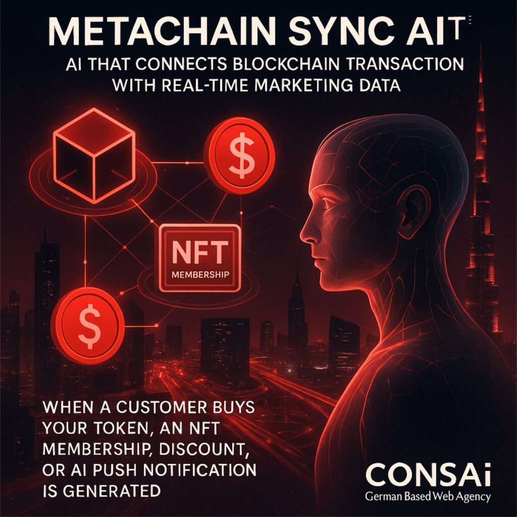 MetaChain Sync AI™ Dubai – Blockchain Loyalty Automation for the GCC | CONSAI Agency article image